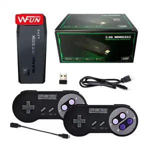 CONSOLA RETRO MINI M8 PRO +15,000 JUEGOS 64GB MANDOS NES NEGROS