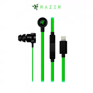 AUDIFONO C/ MICRO RAZER HAMMERHEAD IOS LIGHTNING DIGITAL BLACK/ GREEN 