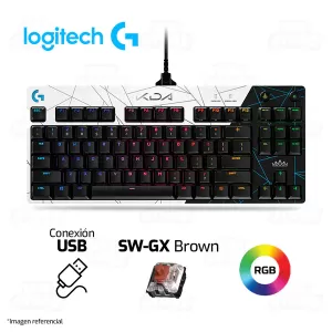 TECLADO LOGITECH GPRO | MECANICO | SW-GX BROWN | RGB | KDA