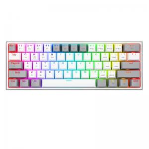 TECLADO REDRAGON FIZZ PRO K616 | ESPAÑOL | INALAMBRICO | MECANICO | SW-RED | RGB | GRIS-BLANCO