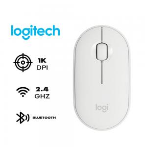 MOUSE LOGITECH PEBBLE M350 SILENT INALÁMBRICO BLUETOOTH BLANCO