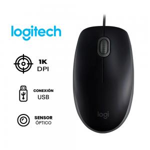 MOUSE LOGITECH M110 SILENT | 1,000 DPI | NEGRO