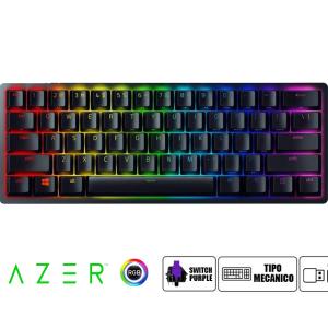 TECLADO RAZER HUNTSMAN MINI | OPTOMECANICO | SW- PURPLE | RGB | NEGRO