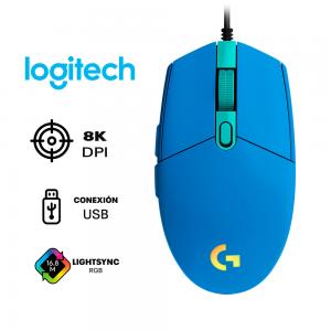 MOUSE LOGITECH G203 LIGHTSYNC | 8,000 DPI | RGB | AZUL