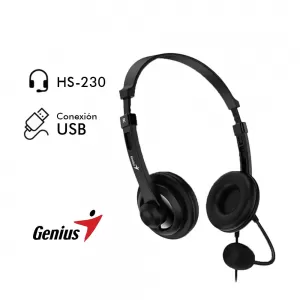 AUDIFONO GENIUS HS-230U | USB | ESTEREO