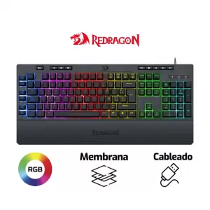 TECLADO REDRAGON SHIVA K512 | SEMI-MECANICO | RGB | NEGRO