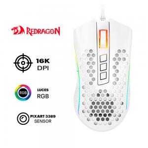 MOUSE REDRAGON STORM ELITE M988 16,000 DPI RGB BLANCO