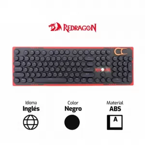 KEYCAPS REDRAGON ROUND A106 | INGLES | NEGRO