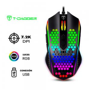 MOUSE T-DAGGER IMPERIAL T-TGM310RGB | 7200DPI | RGB | NEGRO