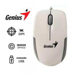 MOUSE GENIUS MICRO TRAVELER | RETRACTIL | 1,000 DPI | BLANCO