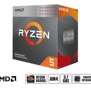 PROCESADOR AMD RYZEN 5 4600G 3.7GHZ, 8MB, 6 NUCLEOS, GRAFICO RADEON VEGA 7, AM4 