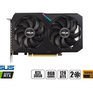 TARJETA DE VIDEO ASUS RTX3050 OC 8GB GDDR6 NVIDIA DUAL 128BITS