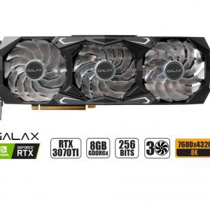 TARJETA DE VIDEO GALAX RTX 3070 TI 8GB GDDR6X GEFORCE NVIDIA 256 BITS, GRAFICO PARA VIDEOJUEGOS, 3 VENTILADORES