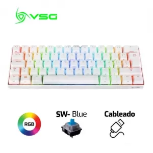 TECLADO VSG MINTAKA | MECANICO | SW-AZUL | RGB | BLANCO