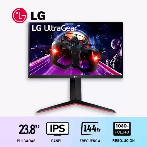 MONITOR GAMER LG ULTRAGEAR 24GN65R-B 23.8″ 48HZ – 144HZ FULLHD LED-IPS PLANO